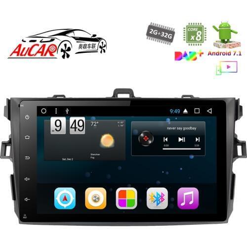 Android 7.1 9 inch GPS Navigation system for Toyota Corolla 2007 - 2011 Car DVD 1024*600 Bluetooth GPS Radio WIFI 4G IPS Stereo