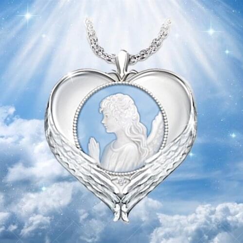 Angel Prayer Pendant European American Popular Religious Belief Necklace Pendant