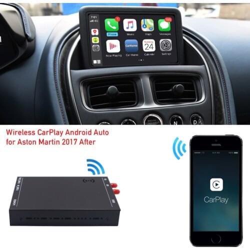 Wireless Android Auto Decoder Box for Aston Martin 2017 After iPhone CarPlay Adapter Mirror Link Navigation work with AHD Camera