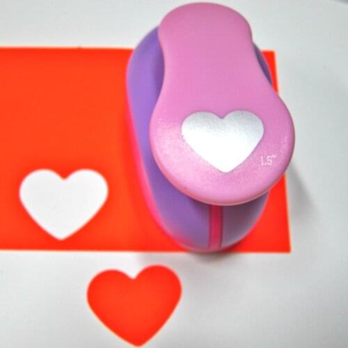 Heart Large Paper Cutting Machine 1 Hole Punch 1.5'' Shapes Craft Punch Diy Puncher Paper Cutter Scrapbooking Punches Scrapbook