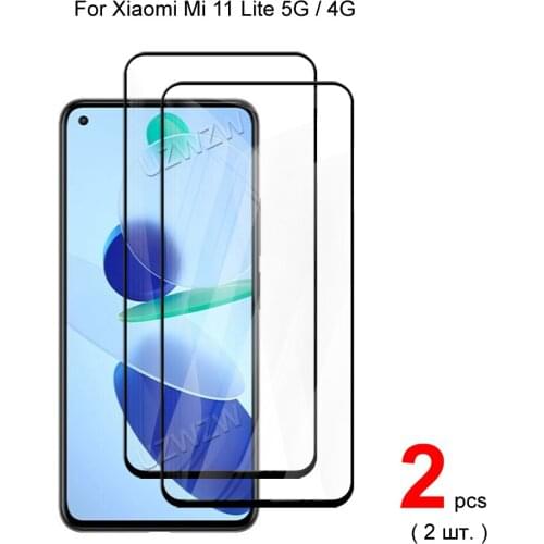 For Xiaomi Mi 11 Lite 5G / 4G Full Coverage Tempered Glass Phone Screen Protector Protective Guard Film 2.5D 9H Hardness
