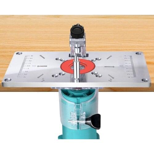 Router Table Insert Plate Woodworking Benches Aluminium Wood Router Trimmer Models Engraving Machine Tools