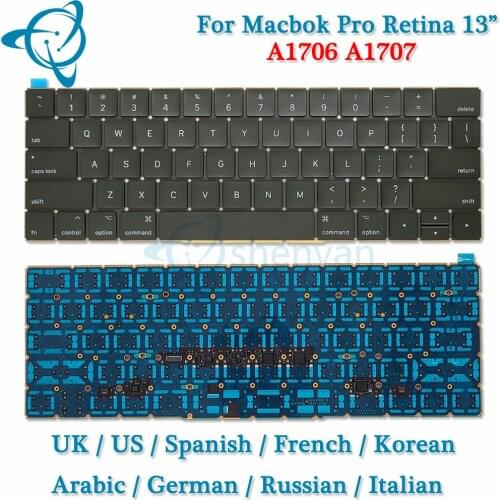A1706 A1707 keyboard for Macbook pro retina laptop keyboards 2016 2017 MLH12 MPXV2 EMC3071 EMC3163