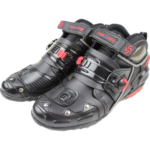 PRO-BIKER MOTORCYCLE boots MOTOCROSS RACING LEATHER BOOTS men moto sport SHOEs BLACK BPA02 free shipping