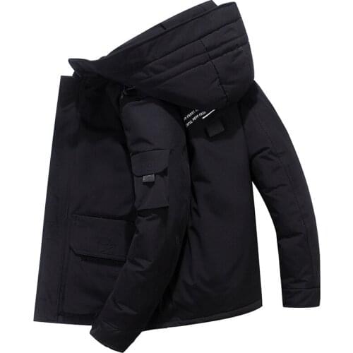 Winter Down Jacket Men 90% White Duck Down Coat Male Fashion Hooded Collar Windbreaker Thick Warm Outwear Mens Parkas Jacket