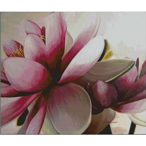 Mixed Stitch Oil Painting Flowers Top Quality Embroidery Needlework 14CT Unprinted Cross Stitch Kits DIY Art Handmade Home Decor