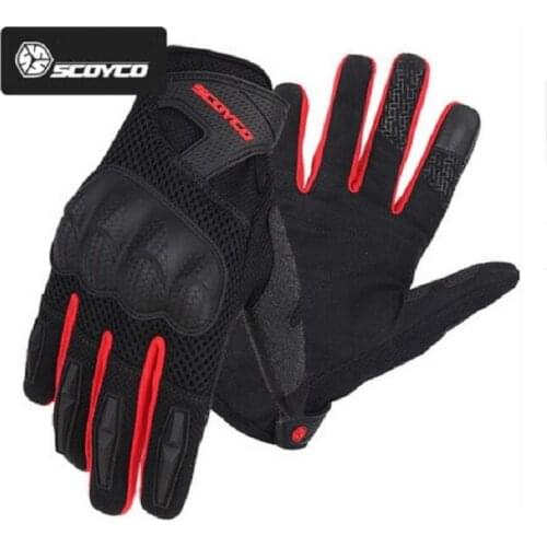 2019 New Knight riding equipment SCOYCO Summer Motorcycle Racing Gloves Anti-fall Breathable Motorbike glove Touch screen MC58