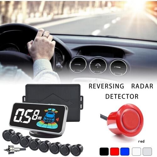 Parking Sensor 8-Sensor Car Automobile Parking Radar Reversing Car Detector LCD Display Parking Assistance Parking Radar Reverse