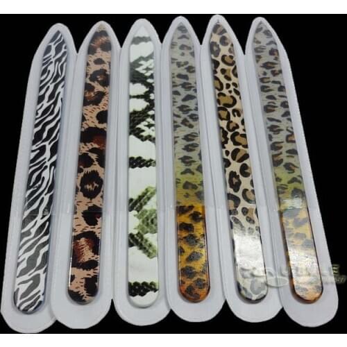 HOT Glass Nail File Animal Print Nail Care Buffer 14CM/5.5" NF014B
