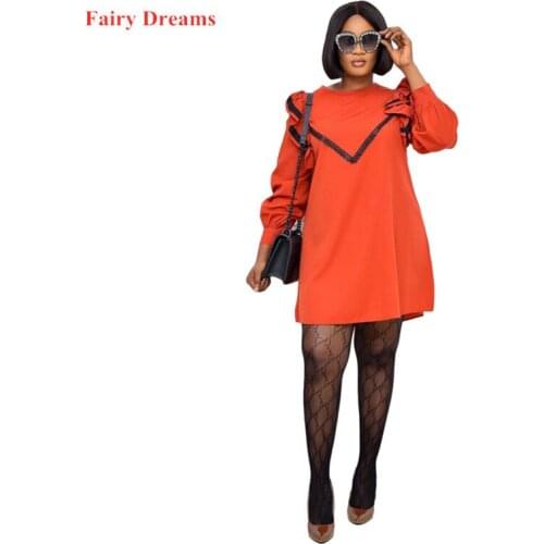 Women African Dresses Africa Clothing Lady Cute Dress Yellow Orange Fashion Kanga Clothes 2020 Fairy Dreams