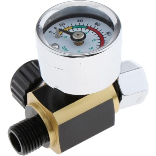 Adjustable Air Pressure Regulator 0-140PSI/10Bar Oil Water Filter Trap
