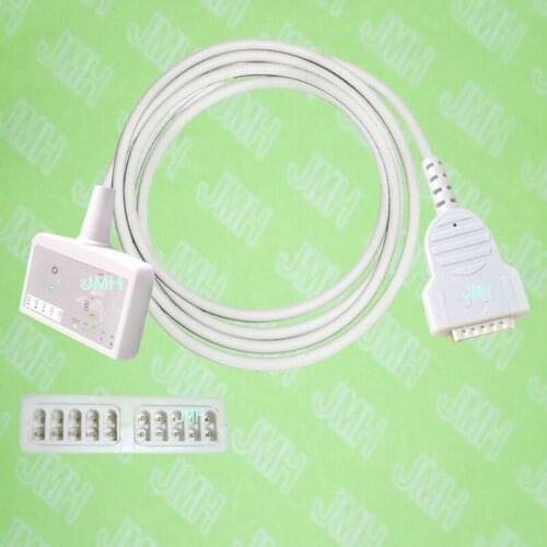 Compatible with 15pin GE MAC-500 and MAC-1200 ECG Machine the multi-link 10-lead trunk cable,AHA or IEC,Use for 412680-001