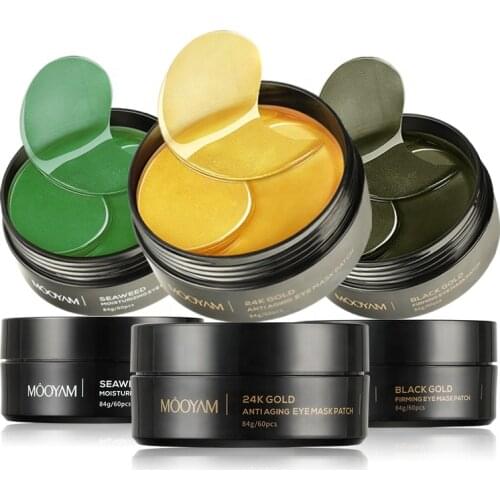 Remove Dark Circle Seaweed All Natural Collagen Cooling Sleep Patch Eye Mask Gel Pads Hydrogel Herb with Hyaluronic Acid