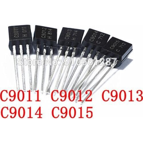 100PCS TO-92 2N2222 SS8050 SS8550 C8050 C8550 C9011 C9012 C9013 C9014 C9015 C9018 BC547B BC547C BC557B BC557C Transistor