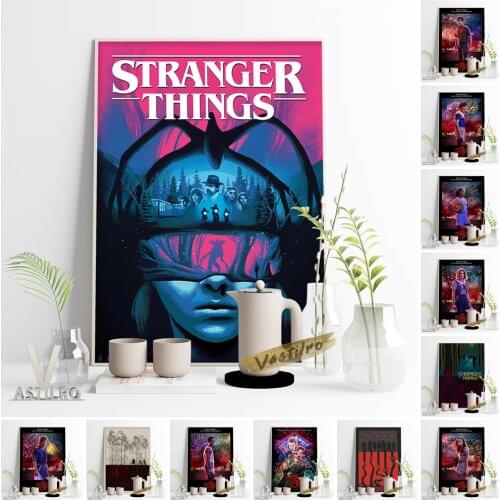 Stranger Things TV Series Show Poster Strange Thriller Actor Character Portrait Print Art Canvas Painting Retro Room Home Decor