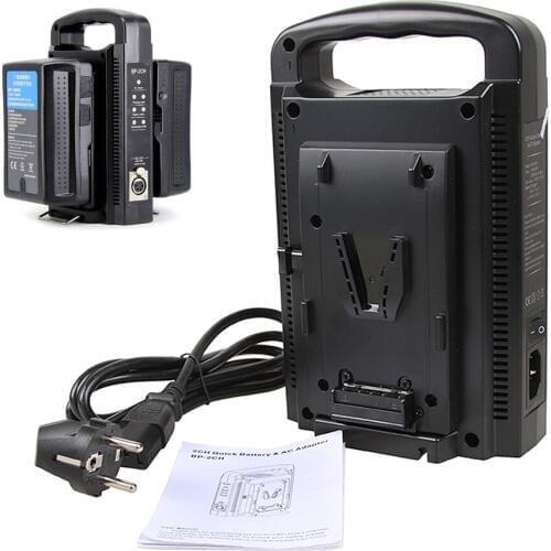 V mount battery BP-2CH Dual Quick Battery Charger & AC Adapter for 14.4V / 14.8V V-mount Battery Sony BP-95W BP-150W BP-190W
