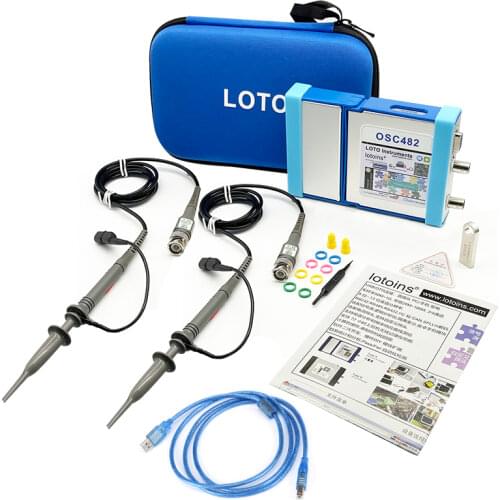 Phone Signal Generator Logic Analyzer USB Portable Oscilloscope Digital Storage 2 CH USB PC Virtual Digital 20MHz 50MSa/s Andro