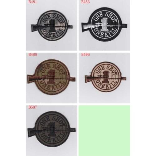 SNIPER one kill one shot Morale Military Tactics Embroidered patch Badges