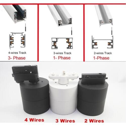 High Power 15W 20W 2line 3line 4line COB LED Track Lighting Dimmable Warm Cool White Rail Spot Lights Dimmable AC110V/220V CREE