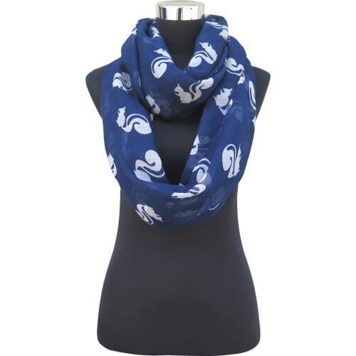 Squirrels Print Womens Infinity Loop Snood Scarf Lightweight, Free Shipping