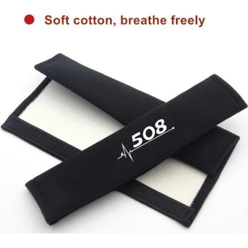 1PAIR For Peugeot 508 SW 2019 Accessories Seat Belt Shoulder Pad Seatbelt Covers Pads