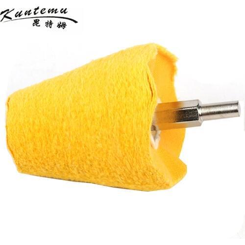 1PC Cone Cotton Buffing Wheel 2"*40 Cotton Polishing Wheel With Shank For Jewelry Wood Metal Polishing