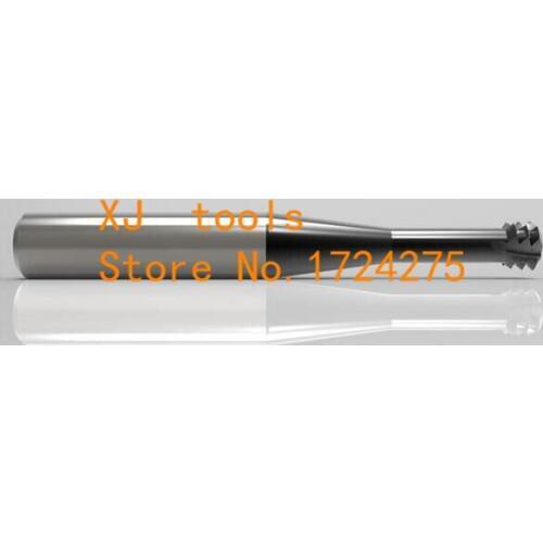 1pcs M1.6*0.35*D4*50 alloy Micro diameter thread milling cutter,milling teeth cutter carved CNC tools,Carbide thread milling