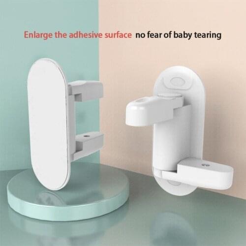 Door Lever Lock 1 Pack Child Proof Doors & Handles Adhesive Child Safety Durable ABS Easy One Hand Operation