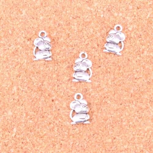 115 pcs Charms zodiac mouse,Antique Making pendant fit,Vintage Tibetan Silver,jewelry DIY bracelet necklace 15*9mm