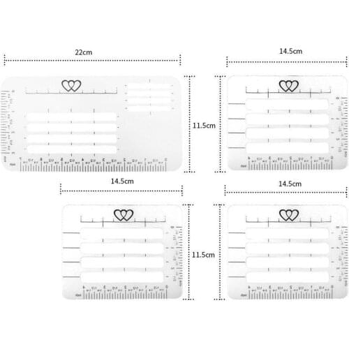 4Pcs Clear Envelope Addressing Stencil Trainer Template Sewing Making Ruler