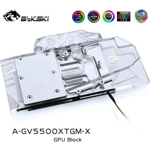 Bykski A-GV5500XTGM-X is suitable for AMD GIGABYTE RX5500XT full coverage water block water cooling radiator