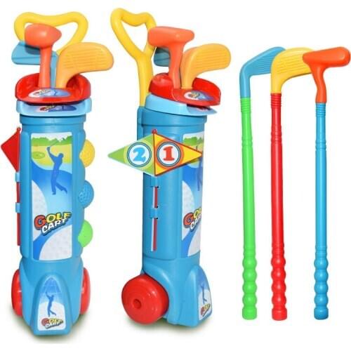 Kids Golf Training Parent-child Practice Fitness Clubs Set Early Educational for Outdoor Sports Exercise Ball Toy