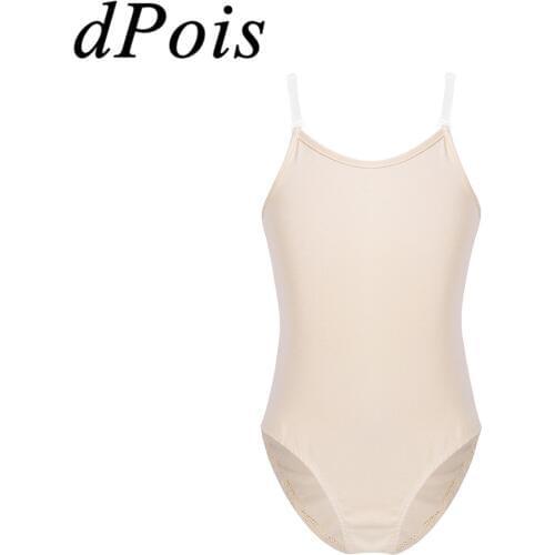 DPOIS Kids Girls Gymnastics Tank Leotard Ballet Stage Dance Dress Costumes Professional Camisole Underwear Bodysuit Gym Swimsuit
