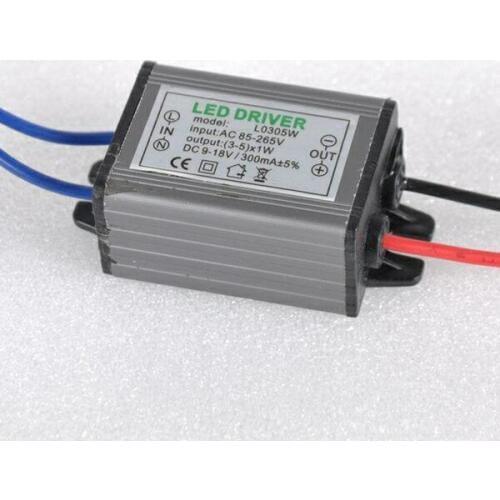 PHISCALE 3-5W LED Driver Power Supply Waterproof Constant Current AC100-260V 300mA For 3-5W LED Bulb