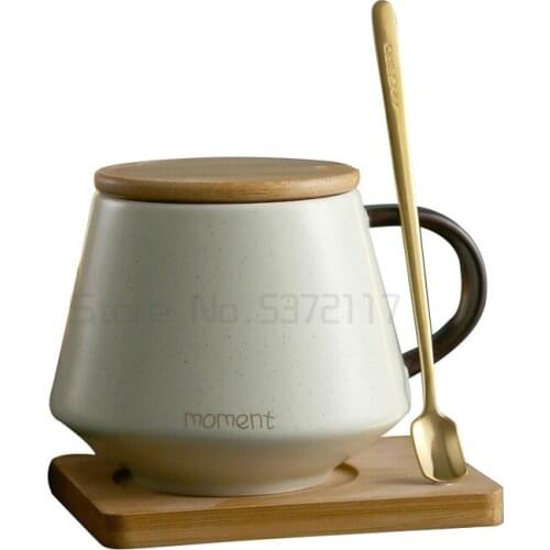 Nordic ceramic cup household ceramic coffee cup household gift water cup customized mug with spoon cover