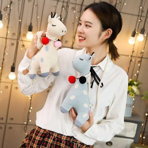 Packet Giraffe Small Bag Coin Purse Animal Mini Plush Mobile phone Bag single Shoulder Backpack wallet Kids Girl bag Xmas Gift
