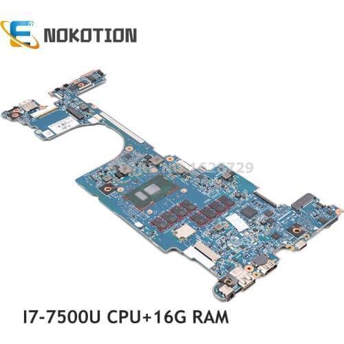 NOKOTION 6050A2848001-MB-A01 For HP EliteBook X360 1030 G2 Laptop motherboard 920054-601 920054-001 16gb RAM SR341 I7-7500U CPU