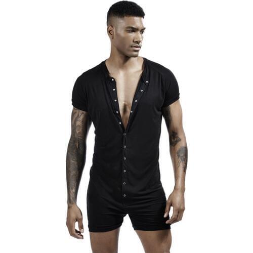 Mens Pajamas Onesies Sleepwear High Quality Super-elastic Male Nightwear Leisure Home Sexy Men Pajama Sets