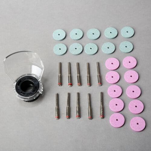 Dophee Dremel Accessories Rotary Tool Sets Grinding Pads + Mandrel +Protective Cover for Drill Dremel Grinder Abrasive Tools *31