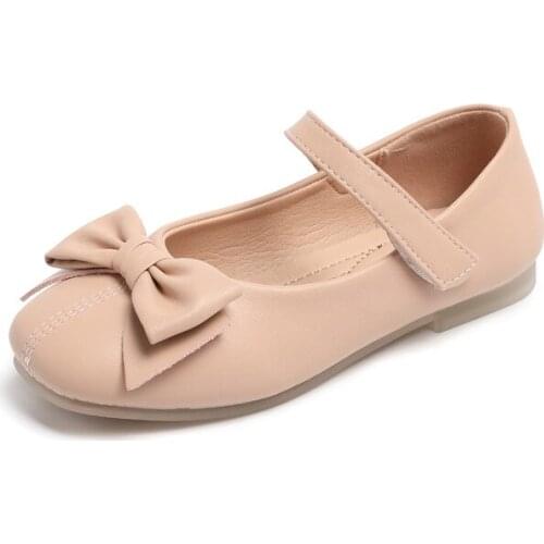 3 4 5 6 7 8 9 10 11 12 Years Kids Fashion Bow Party Big Girls Shoes Princess 2021 Elegant ChildrenS Leather Shoes For School