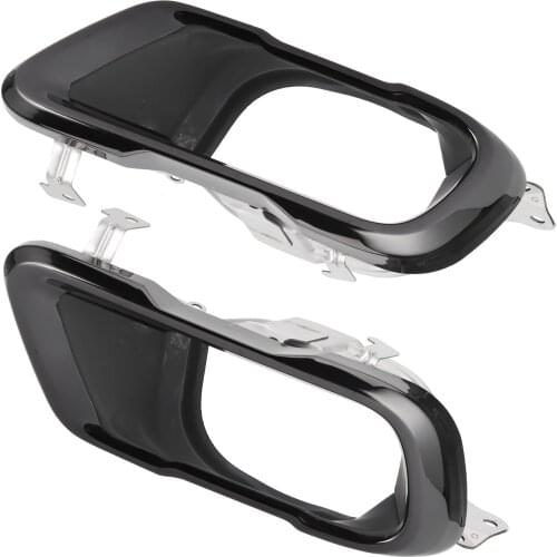 A Pair Chrome Black Exhaust Muffler Tips Set End Pipe Trim Fit for BMW X5 G05 M Sport 2019+ for X6 G06 M Sport 2020+ Left+Right