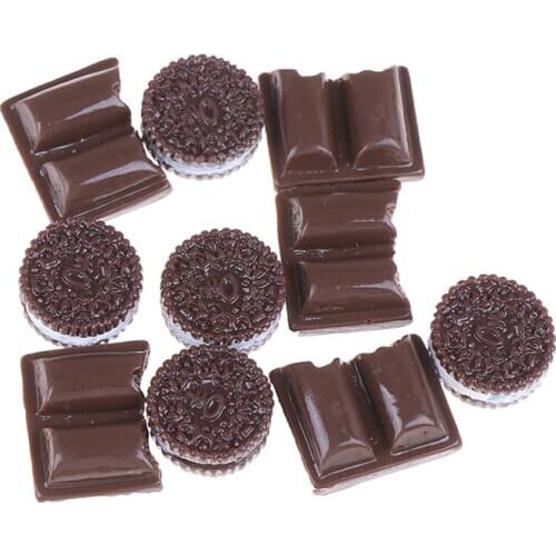 Biscuits Dessert Cookies Chocolate Plastic Can Mini Play Toy Food Candy Fruits For Dolls Accessories Kitchen Play Toys