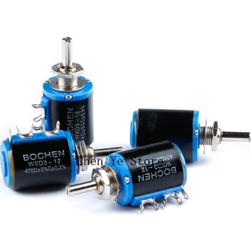 Free shipping 5PCS WXD3-12-1W 100R 200R 220R 470R 1K 3.3K 6.8K 33K 47K Ohm WXD3-12 1W Wirewound Potentiometer