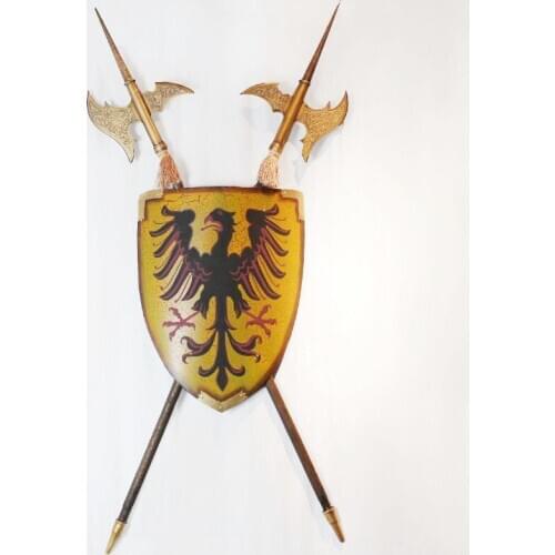 Retro wall decorations / European-style shield with a sword / living BarLobby Wall