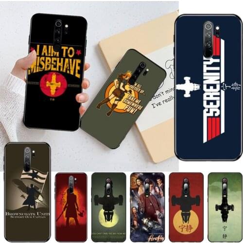 Design firefly tv show poster Soft Silicone Black Phone Case for Redmi Note 8 8A 8T 7 6 6A 5 5A 4 4X 4A Go Pro