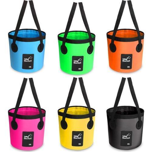 Outdoor folding bucket fishing bucket portable car washing bucket beach toy bucket travel camping bucket