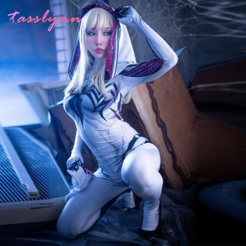 Sexy Venom Black Gwen Cosplay Costumes for Women 3D Print Adult Kids Jumpsuits for Halloween Party Geek Girls Cosplay Costumes