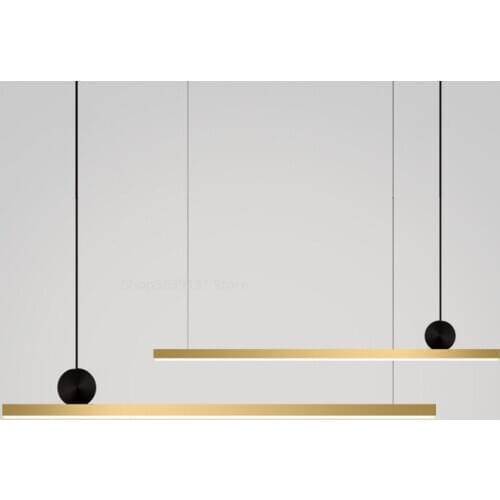 Modern Pendant Light Luxury Metal Long Kitchen Hanging Lamps Restaurant Living Room Pendant Lights Home Decor LED Light Fixtures