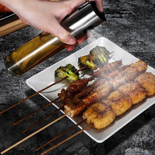 100ml Glass Olive Oil Sprayer Kitchen Seasoning Sprayer Bottle Soy Sauce Lemon Juice Dispenser Container Jar BBQ Sprayer Gadgets