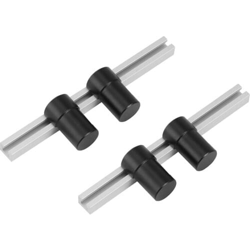 2PCS Planing Stop Board 19Mm Dog Hole Bench Fixing Clamp Aluminum Alloy Baffle Plate Woodworking Tools